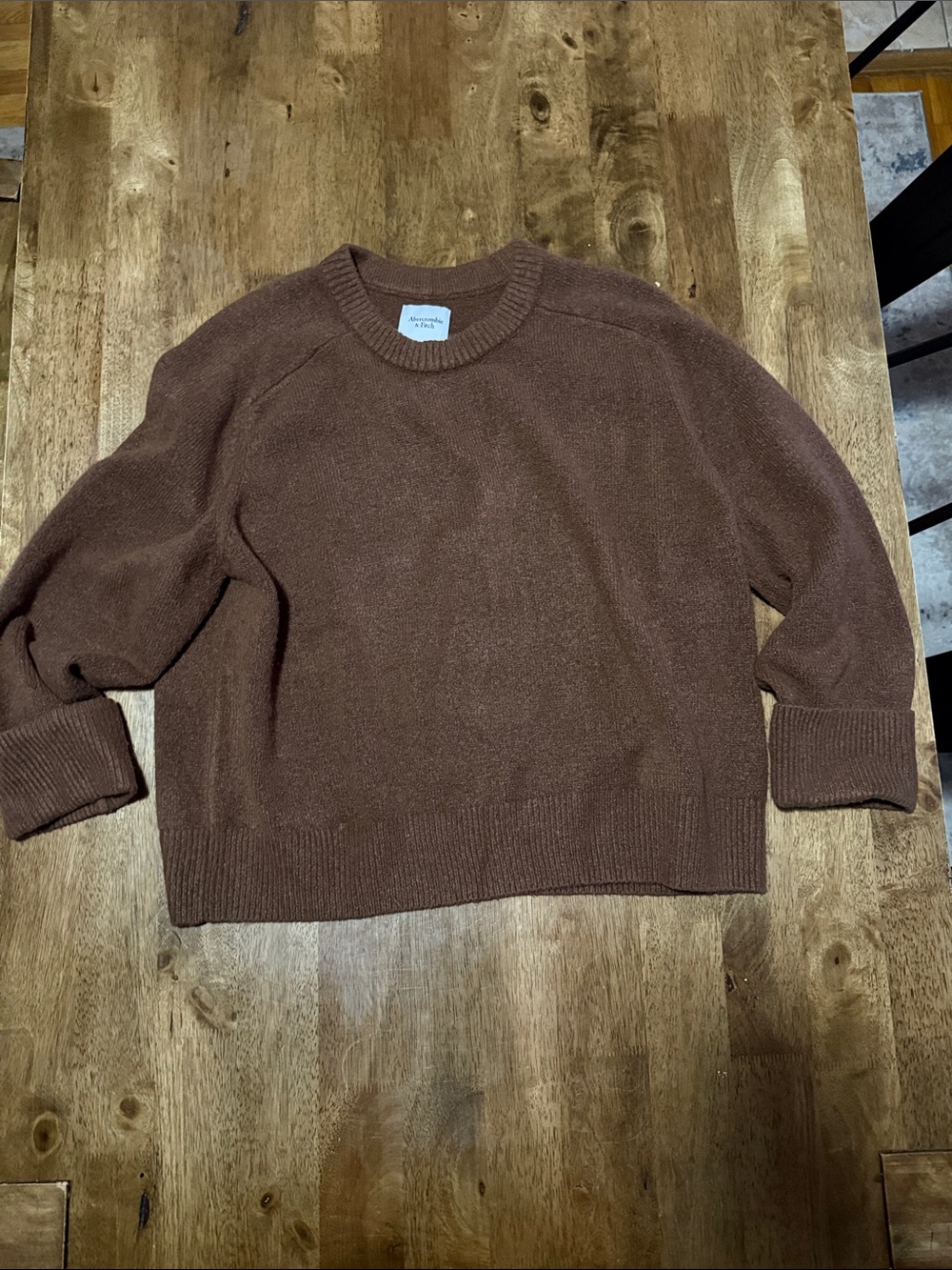 Abercrombie & Fitch Chocolate Brown The A&F Madeline Crew Sweater